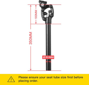 SR Suntour SP12 NCX Suspension Seatpost with Cover (30.9mm x 350mm),